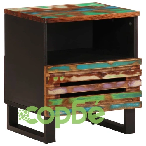 Нощно шкафче 40x34x46 см регенерирано дърво масив ➤ топ цена ➤ sorbe.bg