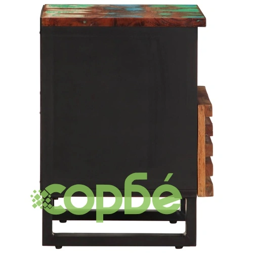 Нощно шкафче 40x34x46 см регенерирано дърво масив ➤ топ цена ➤ sorbe.bg