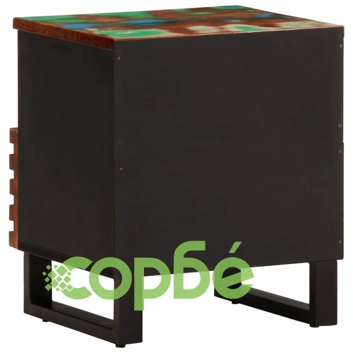 Нощно шкафче 40x34x46 см регенерирано дърво масив ➤ топ цена ➤ sorbe.bg