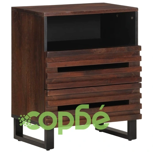 Нощно шкафче 50x34x62 см мангово дърво масив ➤ топ цена ➤ sorbe.bg