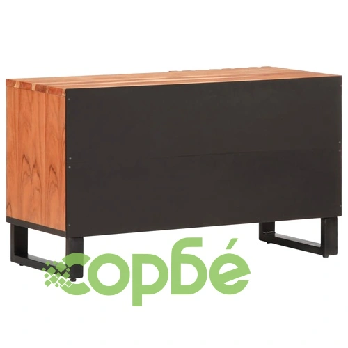 ТВ шкаф, 80x34x46 см, акациево дърво масив ➤ топ цена ➤ sorbe.bg