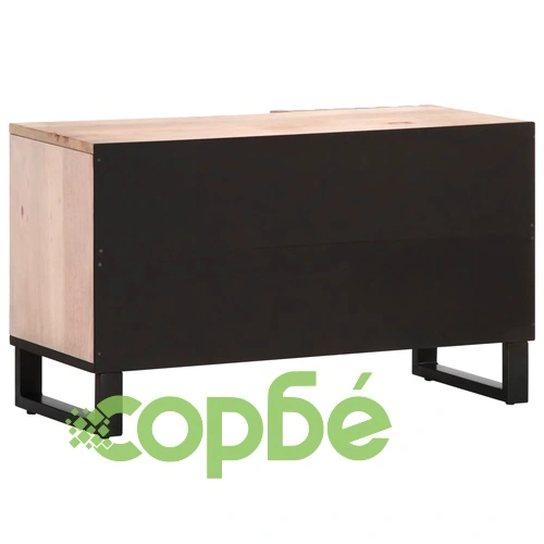 ТВ шкаф, 80x34x46 см, масивно мангово дърво ➤ топ цена ➤ sorbe.bg