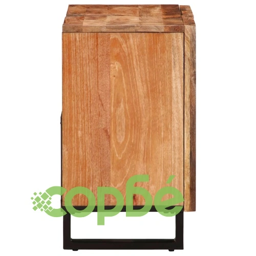 Шкаф за мивка за баня 62x34x58 см масивно дърво груб манго ➤ топ цена ➤ sorbe.bg