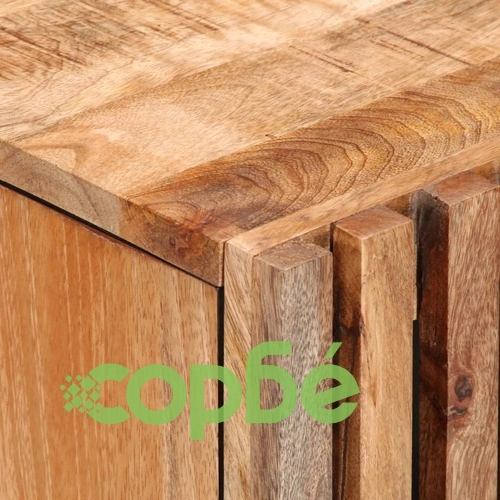 Шкаф за мивка за баня 62x34x58 см масивно дърво груб манго ➤ топ цена ➤ sorbe.bg