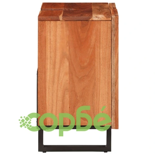 Шкаф за баня 62x34x58 см масивно акациево дърво ➤ топ цена ➤ sorbe.bg