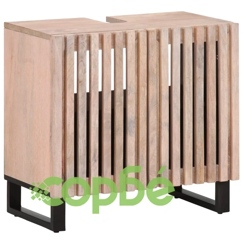 Шкаф за баня 62x34x58 см масивно мангово дърво ➤ топ цена ➤ sorbe.bg