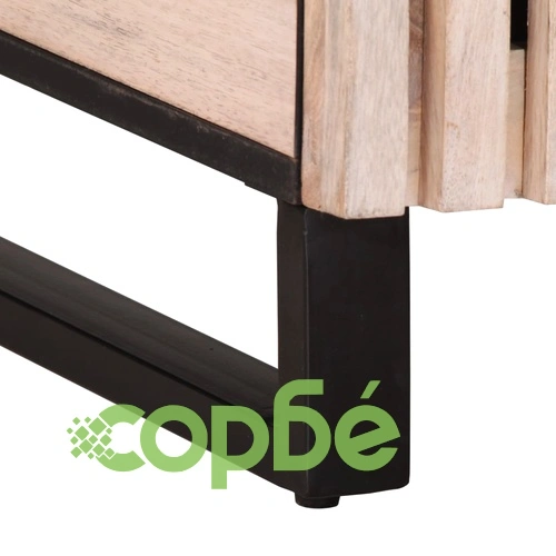 Шкаф за баня 62x34x58 см масивно мангово дърво ➤ топ цена ➤ sorbe.bg