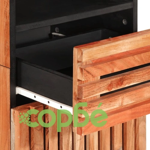 Бюфет, 38x34x160 см, акациево дърво масив ➤ топ цена ➤ sorbe.bg