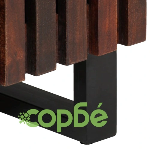 Бюфет, кафяв, 38x34x160 см, мангово дърво масив ➤ топ цена ➤ sorbe.bg