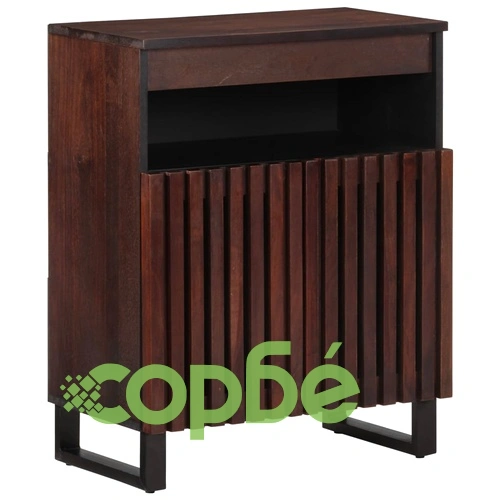 Бюфет, кафяв, 60x34x75 см, мангово дърво масив ➤ топ цена ➤ sorbe.bg