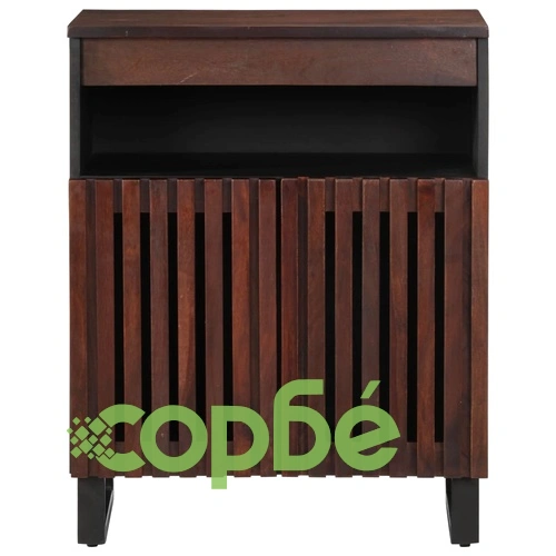 Бюфет, кафяв, 60x34x75 см, мангово дърво масив ➤ топ цена ➤ sorbe.bg