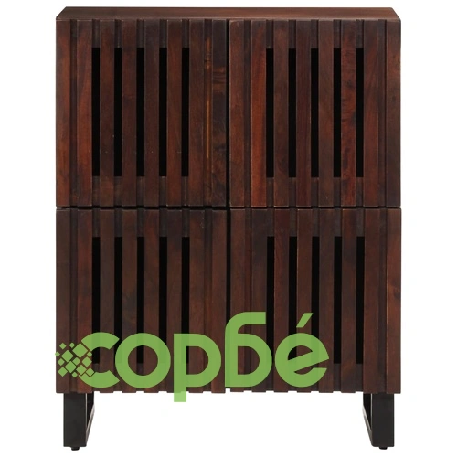 Бюфет, кафяв, 60x34x75 см, мангово дърво масив ➤ топ цена ➤ sorbe.bg