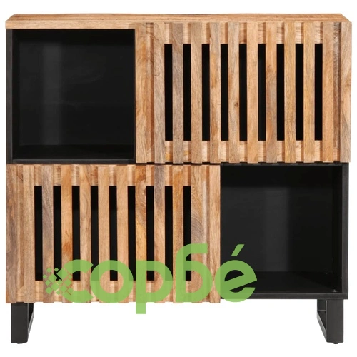 Бюфет, 80x34x75 см, грубо мангово дърво масив ➤ топ цена ➤ sorbe.bg