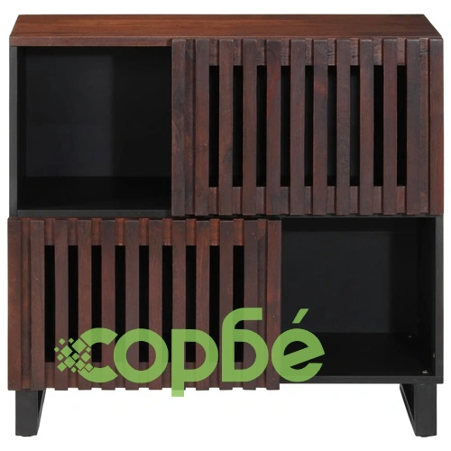 Бюфет, кафяв, 80x34x75 см, мангово дърво масив ➤ топ цена ➤ sorbe.bg
