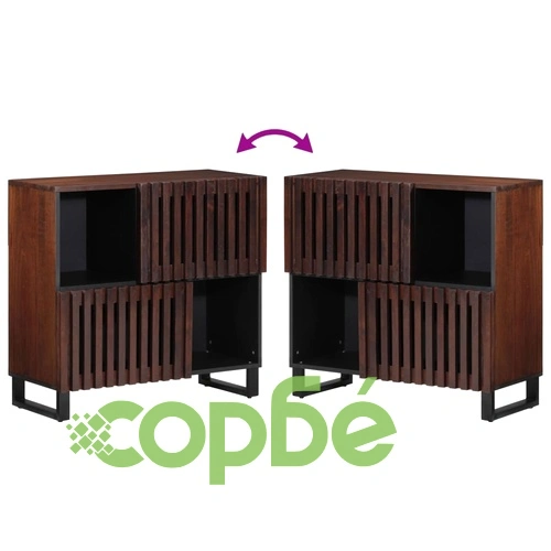 Бюфет, кафяв, 80x34x75 см, мангово дърво масив ➤ топ цена ➤ sorbe.bg