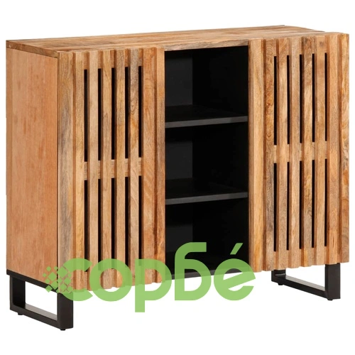 Бюфет, 90x34x75 см, грубо мангово дърво масив ➤ топ цена ➤ sorbe.bg