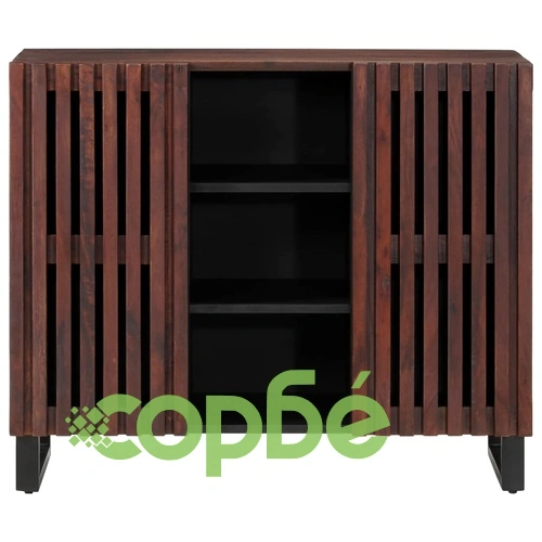 Бюфет, кафяв, 90x34x75 см, мангово дърво масив ➤ топ цена ➤ sorbe.bg