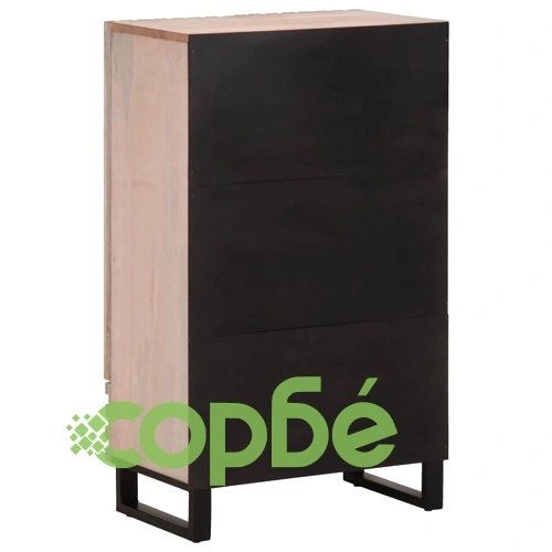 Висок шкаф, 60x34x100 см, мангово дърво масив ➤ топ цена ➤ sorbe.bg