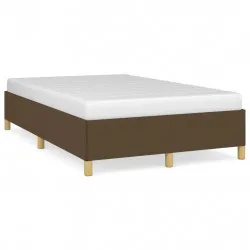 Рамка за легло, тъмнокафява, 120x190 см, плат