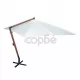 Свободновисящ чадър за слънце, 300 х 400 см, бял