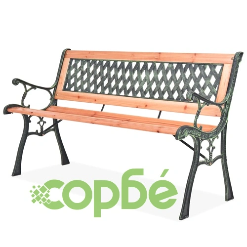 Градинска пейка, 122 cм, дърво ➤ топ цена ➤ sorbe.bg