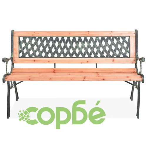 Градинска пейка, 122 cм, дърво ➤ топ цена ➤ sorbe.bg