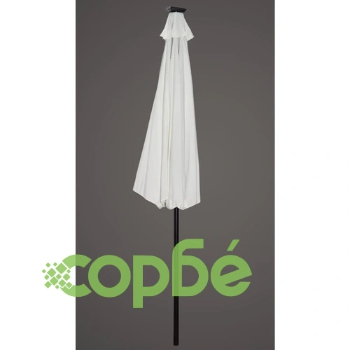 Чадър за слънце с LED светлини, бял, 240 см. ➤ топ цена ➤ sorbe.bg