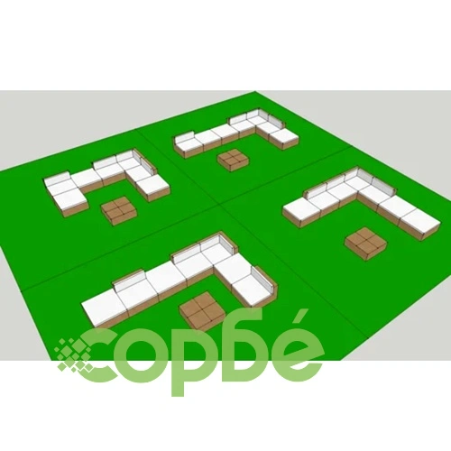 Градински ратанов комплект мебели – 20 части, черен ➤ топ цена ➤ sorbe.bg