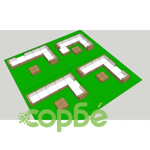 Градински комплект за сядане от изкуствен ратан ➤ топ цена ➤ sorbe.bg