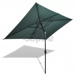 Правоъгълен чадър за слънце, 200 х 300 см, зелен