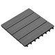WPC декинг плочки сиви, 30х30 см, 11 бр, 1 м²