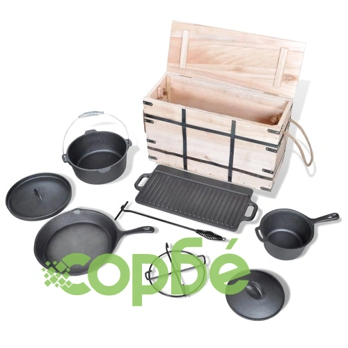 Комплект чугунени съдове - 9 части ➤ топ цена ➤ sorbe.bg