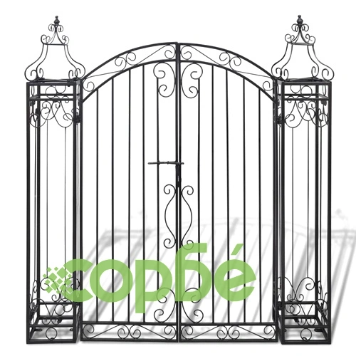 Градинска врата с орнаменти, ковано желязо, 122x20,5x134 см на топ цена от sorbe.bg Градинска врата с орнаменти, ковано желязо, 122x20,5x134 см ➤ топ цена ➤ sorbe.bg