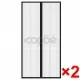 Врата против насекоми с велкро и магнит, черна, 210 x 100 см – 2 бр