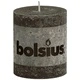 Bolsius класически свещи 80 x 68 мм, цвят тъмносив - 6 броя
