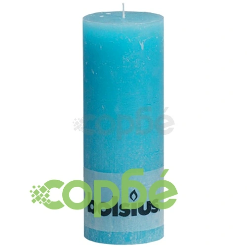 Bolsius Свещи стил рустик, стълбовидни, 6 бр, 190x68 мм, цвят син ➤ топ цена ➤ sorbe.bg