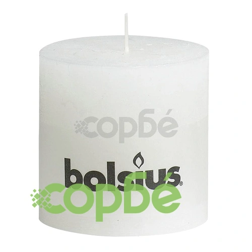 Bolsius Свещи стил рустик, стълбовидни, 6 бр, 100x100 мм, цвят бял ➤ топ цена ➤ sorbe.bg