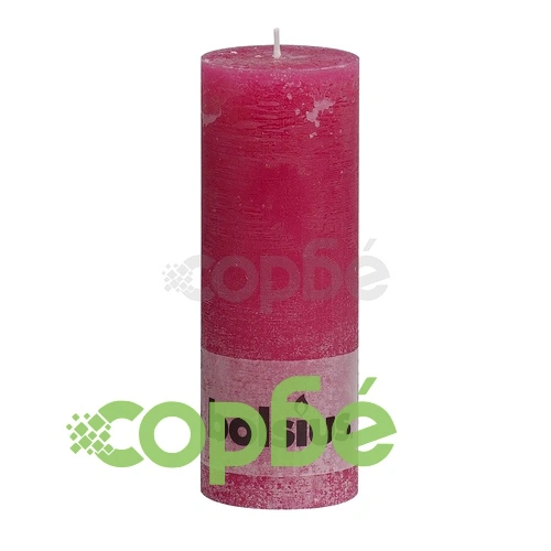Bolsius Свещи стил рустик, стълбовидни, 6 бр, 190x68 мм, цвят фуксия ➤ топ цена ➤ sorbe.bg