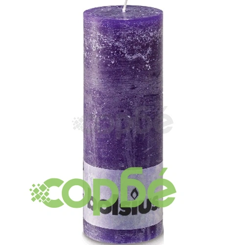 Bolsius Свещи стил рустик, стълбовидни, 6 бр, 190x68 мм, цвят лилав ➤ топ цена ➤ sorbe.bg