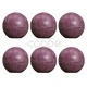 Bolsius Свещи стил рустик, сферични, 6 бр, 80 мм, цвят лилав