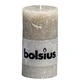 Bolsius класически свещи 130 x 68 мм, цвят каменно сив - 6 броя