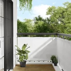 Балконски параван бял 90x800 см 100% полиестер оксфорд