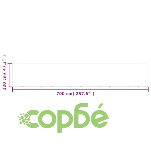Балконски параван черен 120x700 см 100% полиестер оксфорд ➤ топ цена ➤ sorbe.bg