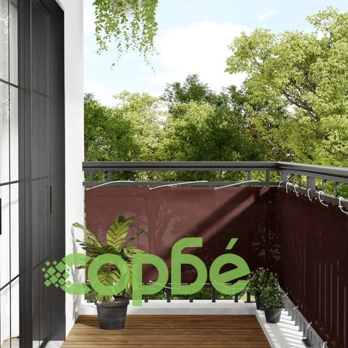 Балконски параван кафяв 75x1000 см 100% полиестер оксфорд ➤ топ цена ➤ sorbe.bg