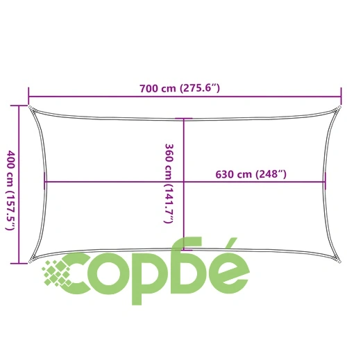 Платно-сенник, 160 г/м², правоъгълно, светлосиво, 4x7 м, HDPE ➤ топ цена ➤ sorbe.bg