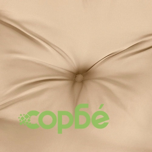 Възглавници за стол 6 бр меланж бежови 120x50x7 см плат ➤ топ цена ➤ sorbe.bg