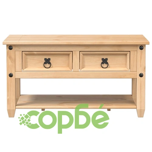 Маса за кафе с чекмеджета Corona 85x50x45 см бор масив ➤ топ цена ➤ sorbe.bg