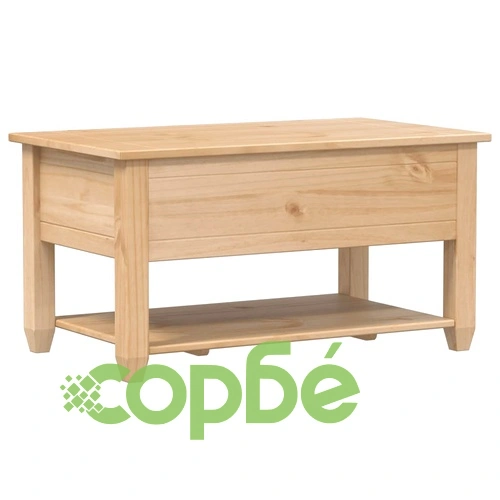 Маса за кафе с чекмеджета Corona 85x50x45 см бор масив ➤ топ цена ➤ sorbe.bg