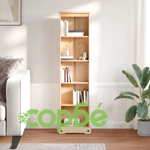 Етажерка за книги Corona 46x20x170 см масивно дърво бор ➤ топ цена ➤ sorbe.bg