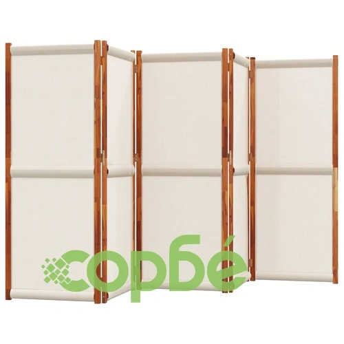 Параван за стая, 5 панела, светлосив, 350x180 cм ➤ топ цена ➤ sorbe.bg